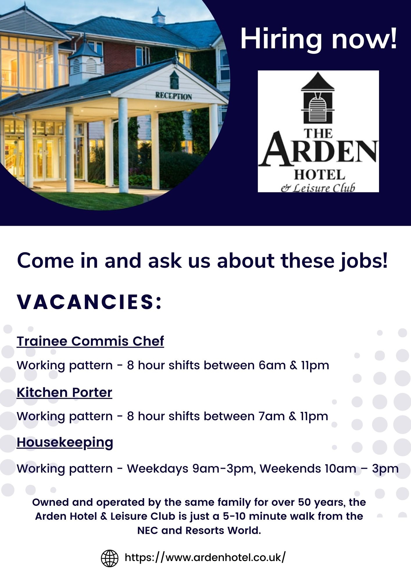Jobs at The Arden Hotel