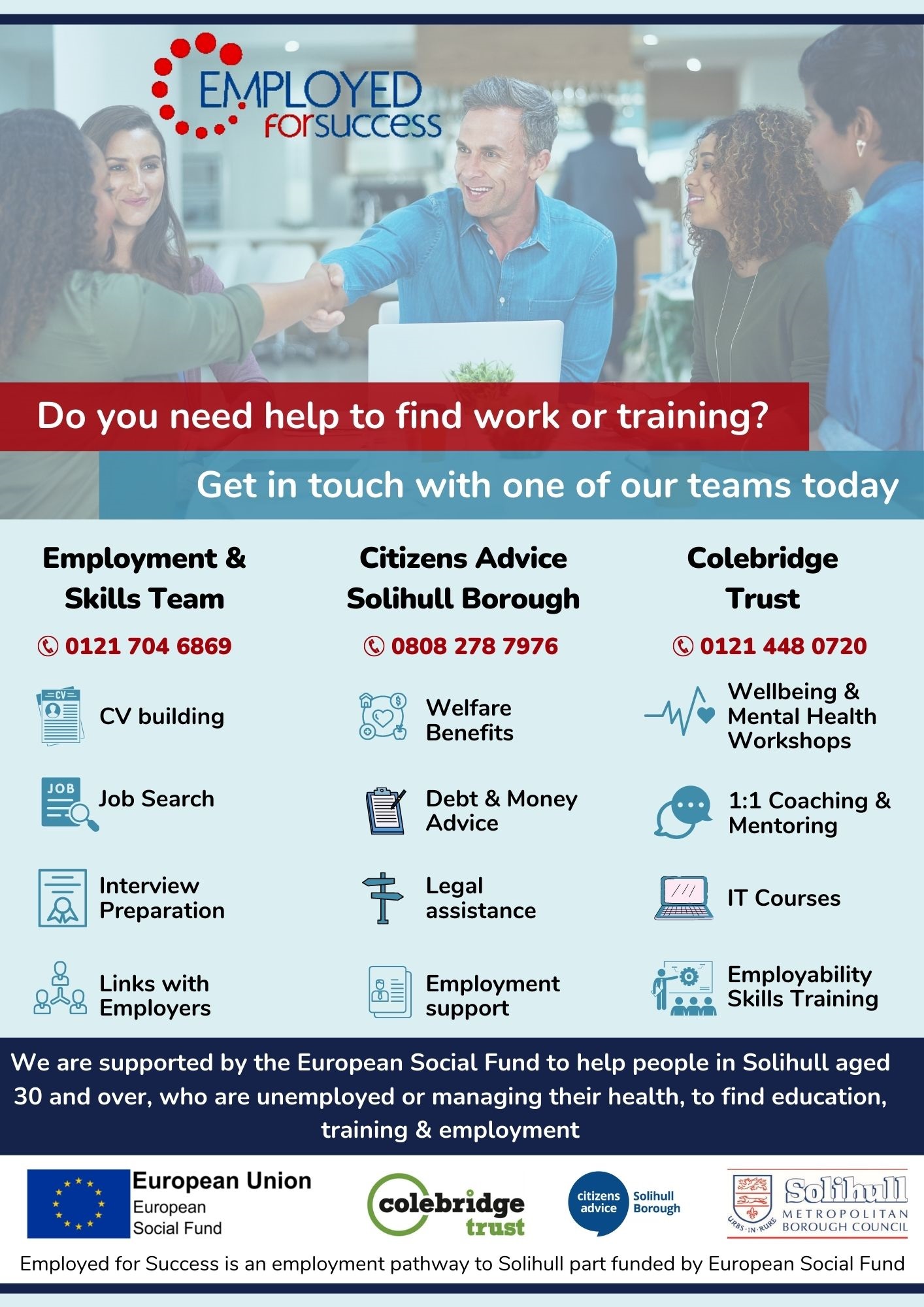 Employed for Success - Help to find work